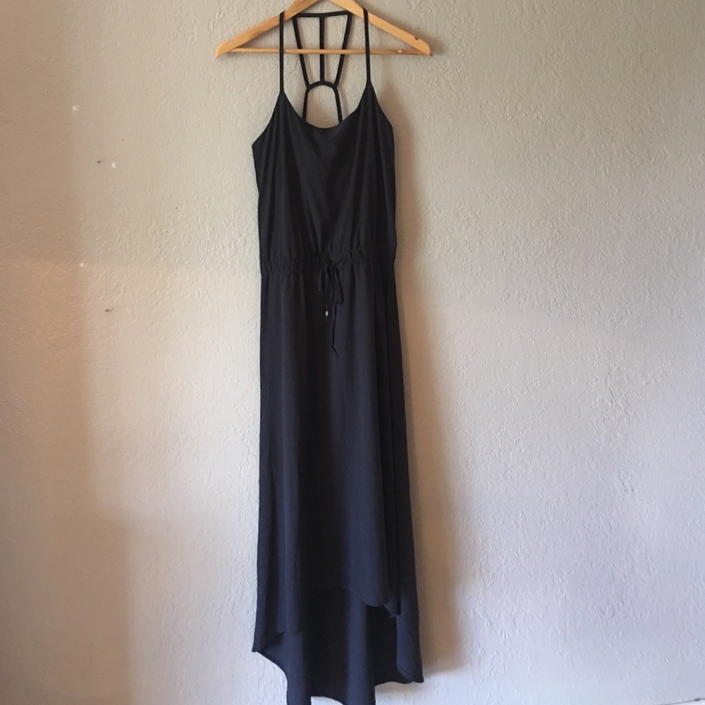Athleta Black High-Low Maxi Dress with Strappy Back